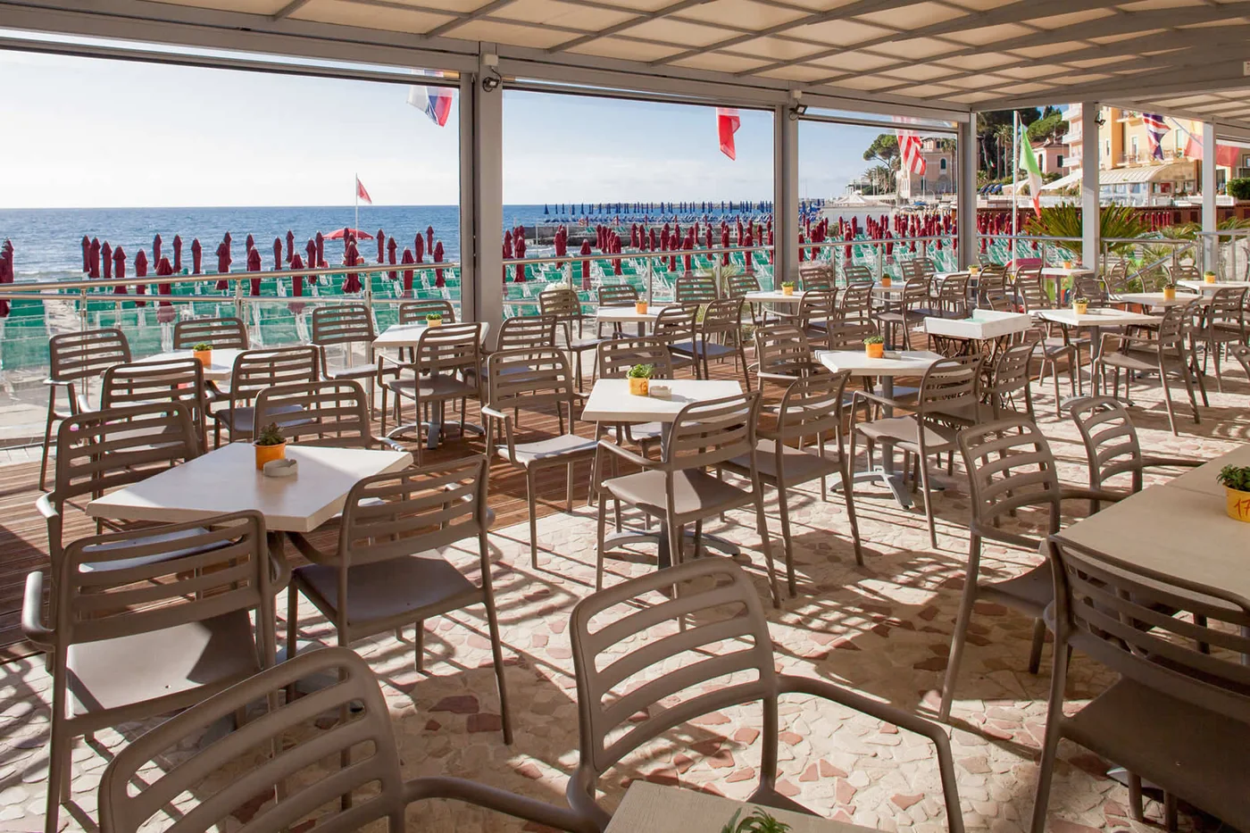 Terrace at Pelagos Beach Bar